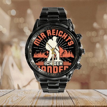 Discover Hiking Hiker scouting mountaineering Austria Mountaineer 238 Hike Calendar Steel Band Watch