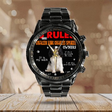 Discover 5 Rules For Cavalier King Charles Spaniel Owners Calendar Steel Band Watch