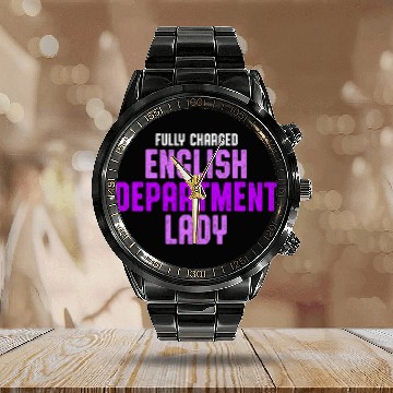 Discover English Department Teacher School Staff 4 Calendar Steel Band Watch