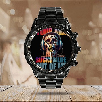 Discover 1200 1210 Turntable Classically Trained DJ Turntablist Calendar Steel Band Watch