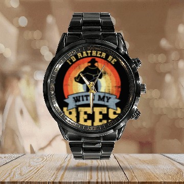 Discover vintages Beekeeper Saying Apiculturist Honeybee Zip Calendar Steel Band Watch
