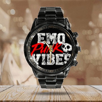 Discover Emo Punk Vibes Musician Instrumentalist Emo Punk Music Lover Baseball Tees Calendar Steel Band Watch