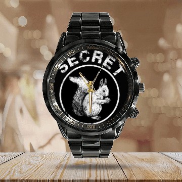 Discover Squirrel Pet Secret Squirrel Animal Zookeeper Calendar Steel Band Watch