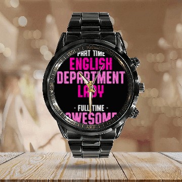 Discover English Department Teacher School Staff 3 Calendar Steel Band Watch