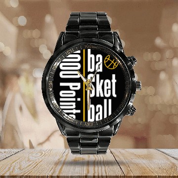 Discover 1000 Points Basketball Scorer High School Basketball Player 15 Baseball Tees Calendar Steel Band Watch