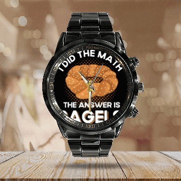Discover Bagel Lover Art I Did The Math The Answer Is Bagels 21 Calendar Steel Band Watch