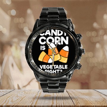 Discover Lacrosse Gift Candy Corn Is Vegetable Right Funny Halloween Calendar Steel Band Watch