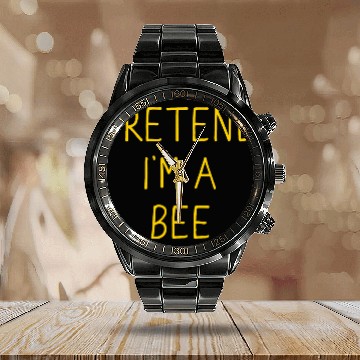 Discover Pretend Im a bee easy funny DIY beekeeper halloween costume Calendar Steel Band Watch