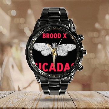 Discover Cicada Cicadas Cicadidae Insects Entomology Brood X Bugs 22 Calendar Steel Band Watch