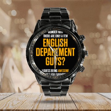 Discover English Department Teacher School Staff 5 Calendar Steel Band Watch
