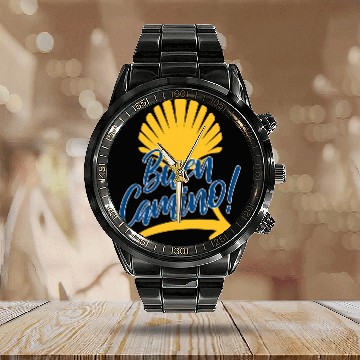 Discover Pilgrimage St James Pilgrim Way Hiking Hiker Calendar Steel Band Watch