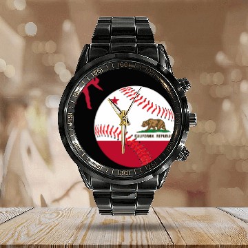 Discover californias High School Baseball Pitcher Cali Pitching Coach Baseball Tees Calendar Steel Band Watch