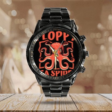 Discover Lacrosse Gift Floppy Sea Spider Octopoda Cephalopoda Octopodes Octopus Calendar Steel Band Watch