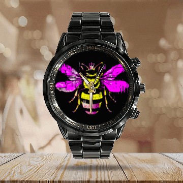 Discover Queen Bee Honey Bee Vintage Calendar Steel Band Watch