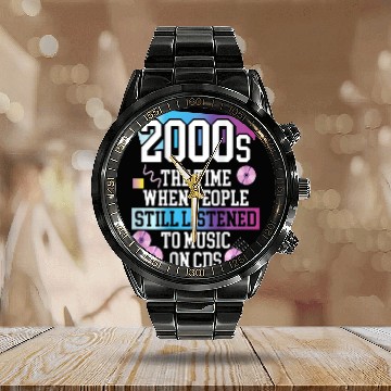 Discover 2000s The Time When People Still Listened To Music On Cds Calendar Steel Band Watch