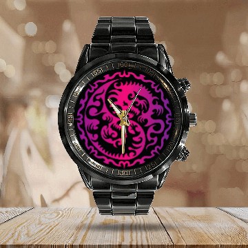 Discover Ying Yang Symbol Tribal Dragon Tattoo Chinese Style 1 Baseball Tees Calendar Steel Band Watch