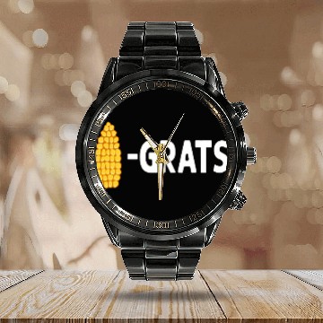 Discover Lacrosse Gift Corn Grats Funny Congrats Congratulations Baseball Tees Calendar Steel Band Watch