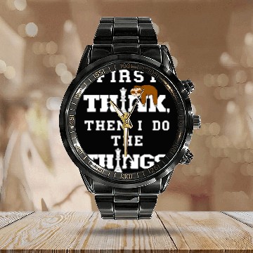 Discover Sloth Pet Chess Sloth First Think Chess Player Thinking Chess Lover 1 Zip Calendar Steel Band Watch