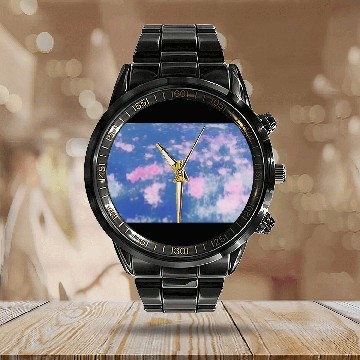 Discover Secret Garden Rose Tulips Calendar Steel Band Watch