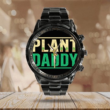 Discover Plant Daddy Gardening Garden Botanical Outfit Calendar Steel Band Watch