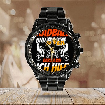 Discover Cycling and beer thats why Im here Baseball Tees Calendar Steel Band Watch