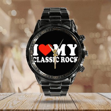 Discover Funny Classic Rock   Rock Roll Lover 80s Music 70s Rock Calendar Steel Band Watch