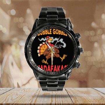 Discover Lacrosse Gift Gobble Gobble Madafakas Turkey Thanksgiving Calendar Steel Band Watch