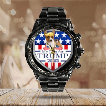 Discover My Basenji For Trump Baseball Tees Calendar Steel Band Watch