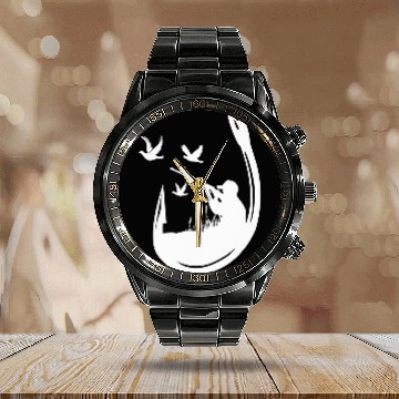Discover Lacrosse Gift Cool vintages Pheasant Hunting Gift   2Pheasant Hunter Zip Calendar Steel Band Watch