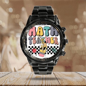 Discover Bleached Math Teacher Team Math Squad Back To School 2 Calendar Steel Band Watch
