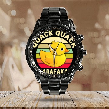 Discover Duck Pet Quack Quack Madafakas Duck Bath Duck Bath Duckling Fun Calendar Steel Band Watch