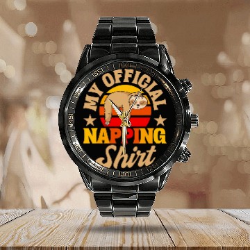 Discover Sloth Pet My Official Napping Calendar Steel Band Watch