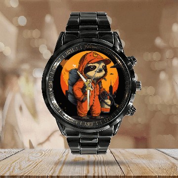 Discover Sloth Pet Pest Control Technician Zip Calendar Steel Band Watch