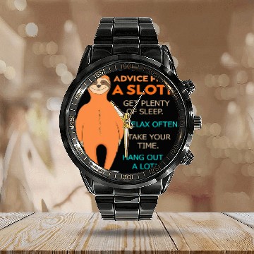 Discover Sloth Pet ADVICE FROM SLOTH FUNNY GIFT MEN WOMEN Baseball Jerseys Calendar Steel Band Watch