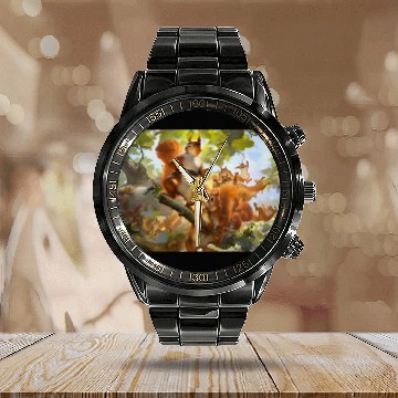 Discover Squirrel Pet Magic The Gathering Squirrel Mob Graphic 1 Calendar Steel Band Watch