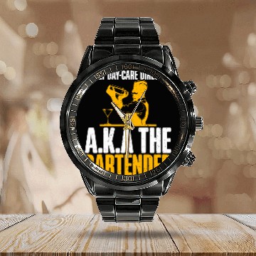 Discover Adult Daycare Director Aka the Bartender 21 Baseball Tees Calendar Steel Band Watch