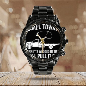 Discover Camel Towing Tow Truck Wrecker Operator Driver For Men Dad Calendar Steel Band Watch