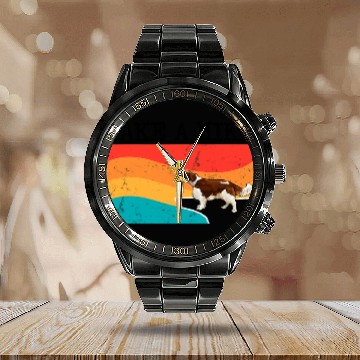 Discover Hiking Hiker Funny Take A Hike Welsh Springer Spaniel Graphic Hike Baseball Tees Calendar Steel Band Watch