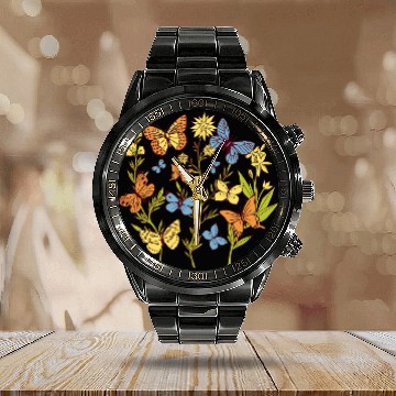 Discover Grunge Fairycore Aesthetic Cottagecore Butterfly Calendar Steel Band Watch
