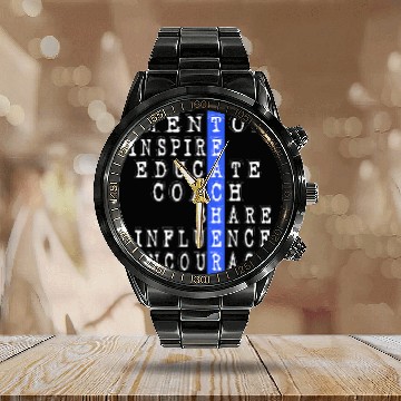 Discover Eacher Funny Mentor Coachs Gift For School Staff Zip Calendar Steel Band Watch