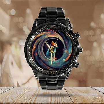 Discover Astronaut Outer Space Kitty on Galaxy Cat Lover Baseball Tees Calendar Steel Band Watch