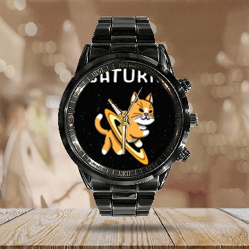 Discover Caturn Saturn Planet Stars Moon Galaxy Astronomy Cat Baseball Tees Calendar Steel Band Watch