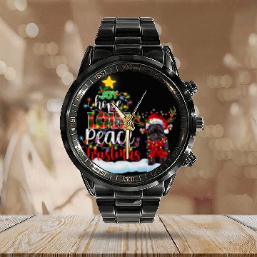 Discover Affenpinscher Santa Hat Reindeer Costume Christmas Light Baseball Tees Calendar Steel Band Watch