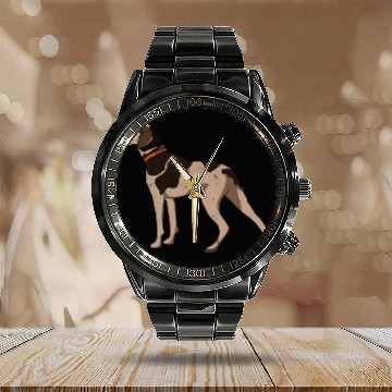 Discover German Shorthaired Pointer Dog Lover Gift Cute Mens Womens Calendar Steel Band Watch
