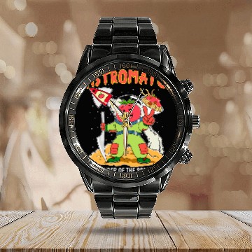 Discover Lacrosse Gift Funny Astro Tomato Spaghetti Defender Pasta Spaceman Baseball Tees Calendar Steel Band Watch