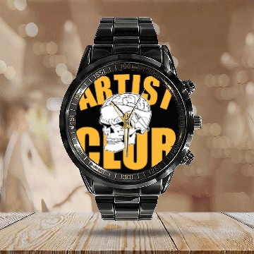 Discover Artist Club Gold Calendar Steel Band Watch