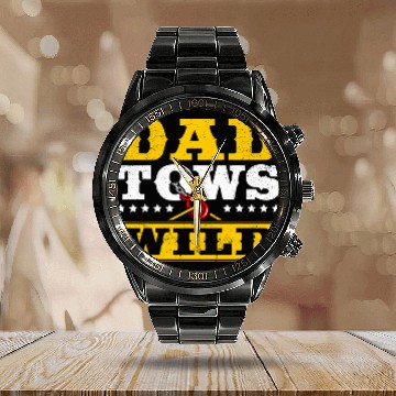 Discover Dad Tows Wild Tow Truck Driver And Towing Men Baseball Tees Calendar Steel Band Watch