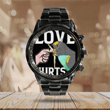 Discover Love Hurts Parrot 2Pet Shop Owner Calendar Steel Band Watch