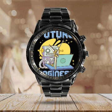 Discover Robotics Robot Future Engineer Calendar Steel Band Watch