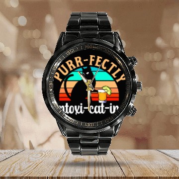 Discover Funny Tequila Drinking Cat Lover Salt Lime Bartender Drink 22 Baseball Tees Calendar Steel Band Watch